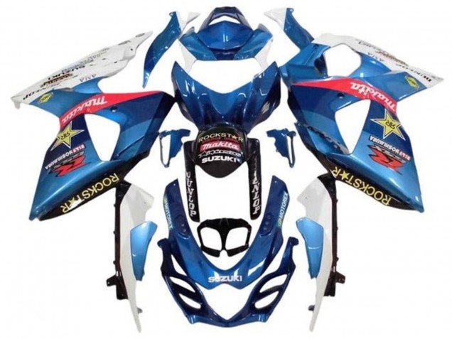 Carenagens Moto Suzuki GSXR 1000 2009-2016 - Branco Azul Claro Vermelho Amarelo Rockstar