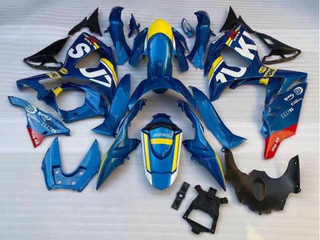 Carenagens Moto Suzuki GSXR 1000 2009-2016 - Azul Amarelo Branco Vermelho