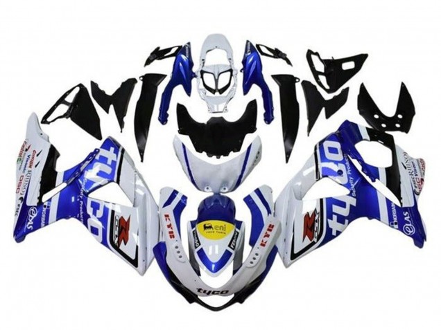 Carenagens Moto Suzuki GSXR 1000 2009-2016 - Branco Azul Amarelo Preto Tyco