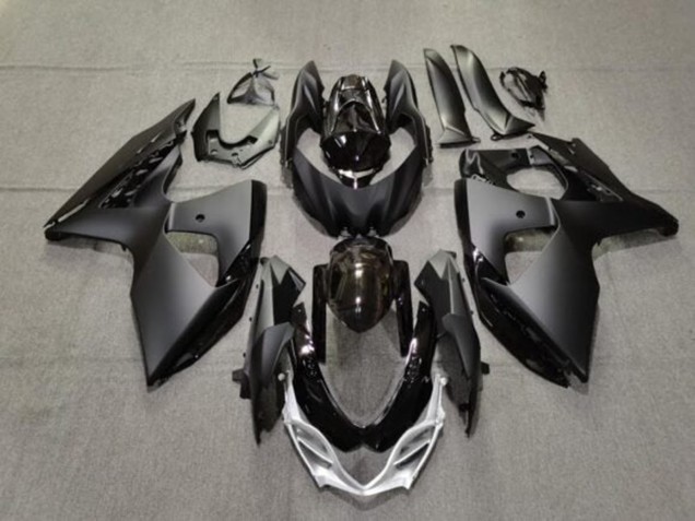 Carenagens Moto Suzuki GSXR 1000 2009-2016 - Preto Fosco Preto Brilhante Prata