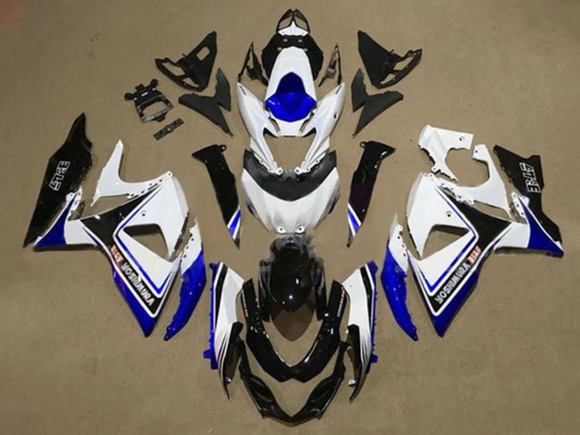 Carenagens Moto Suzuki GSXR 1000 2009-2016 - Branco Azul Preto Yoshimura