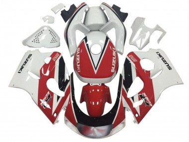 Carenagens Moto Suzuki GSXR 600 / GSXR 750 1996-2000 - Vermelho Branco Preto Listra