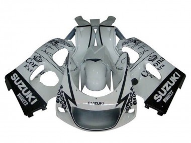 Carenagens Moto Suzuki GSXR 600 / GSXR 750 1996-2000 - Branco Preto Tribal Corona