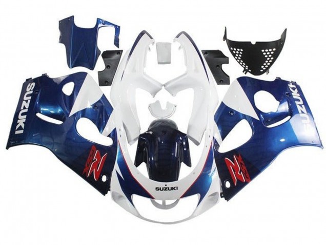 Carenagens Moto Suzuki GSXR 600 / GSXR 750 1996-2000 - Branco Azul Vermelho