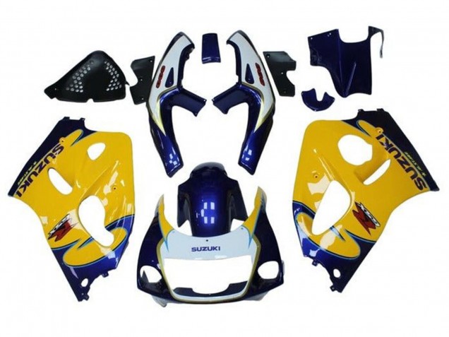 Carenagens Moto Suzuki GSXR 600 / GSXR 750 1996-2000 - Amarelo Azul Tribal