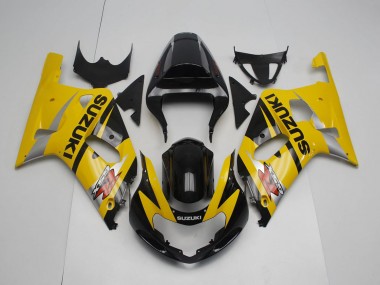 Carenagem Moto Suzuki GSXR 600 / GSXR 750 2001-2003 - Amarelo Prata Preto Brilhante