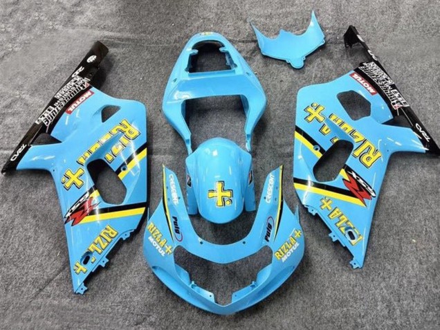 Carenagens Moto Suzuki GSXR 600 / GSXR 750 2001-2003 - Azul Claro Amarelo Preto Preto Rizla