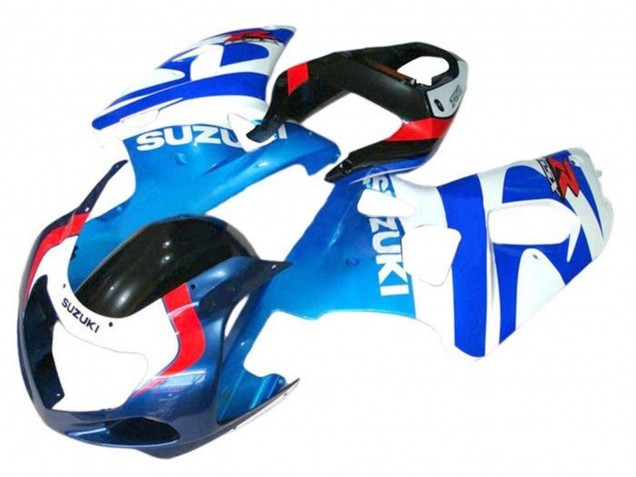 Carenagens Moto Suzuki GSXR 600 / GSXR 750 2001-2003 - Branco Azul Vermelho Preto
