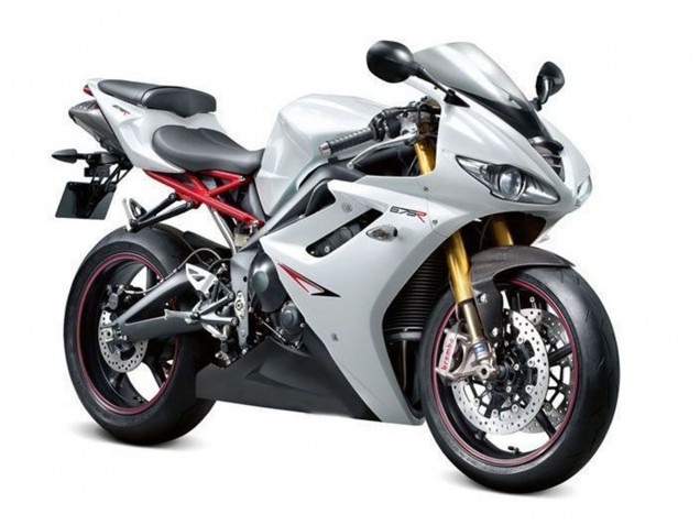 Carenagens Moto Triumph Daytona 675 Triple 2009-2012 - Branco Pérola Preto