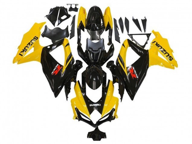 Carenagens Moto Suzuki GSXR 600 / GSXR 750 2008-2010 - Amarelo Preto Brilhante Vermelho