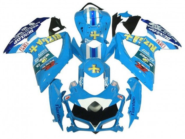 Carenagens Moto Suzuki GSXR 600 / GSXR 750 2008-2010 - Azul Claro Amarelo Rizla