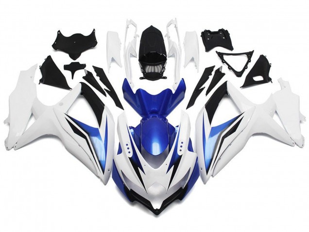 Carenagem Moto Suzuki GSXR 600 / GSXR 750 2008-2010 - Branco Azul Preto