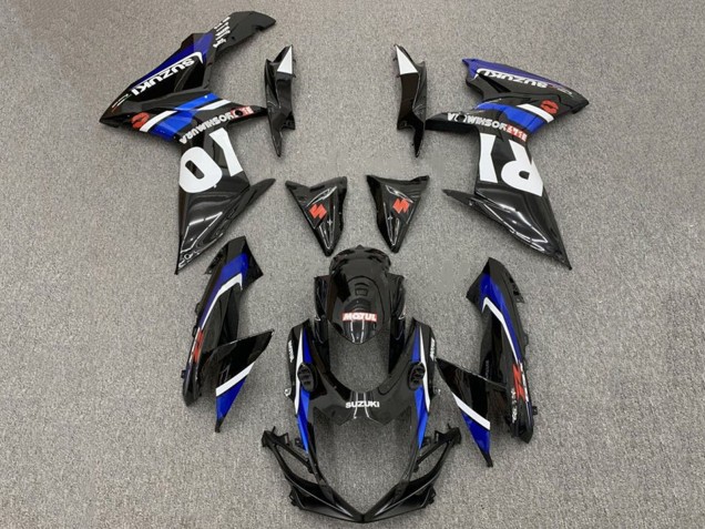 Carenagens Moto Suzuki GSXR 600 / GSXR 750 2011-2024 - Preto Brilhante Azul Branco Vermelho Yoshimura
