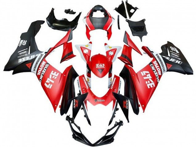 Carenagens Moto Suzuki GSXR 600 / GSXR 750 2011-2024 - Vermelho Branco Preto Motul