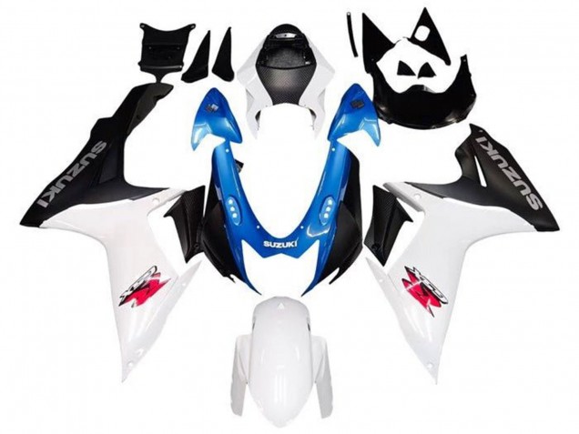 Carenagens Moto Suzuki GSXR 600 / GSXR 750 2011-2024 - Branco Azul Preto Rosa