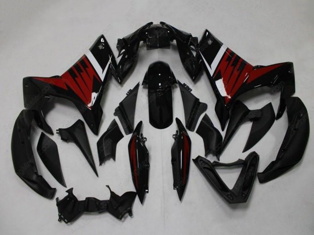 Carenagens Moto Yamaha FZ6R 2009-2015 - Preto Vermelho Branco