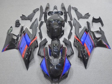 Carenagens Moto Yamaha YZF R3/R25 2019-2021 - Azul Vermelho Preto Brilhante
