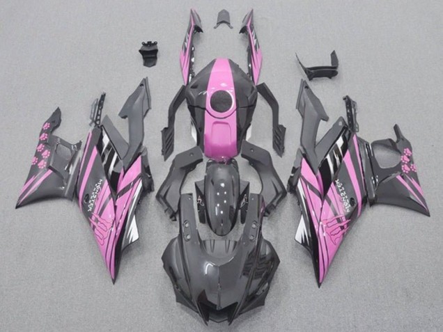 Carenagens Moto Yamaha YZF R3/R25 2019-2021 - Rosa Preto Monstro