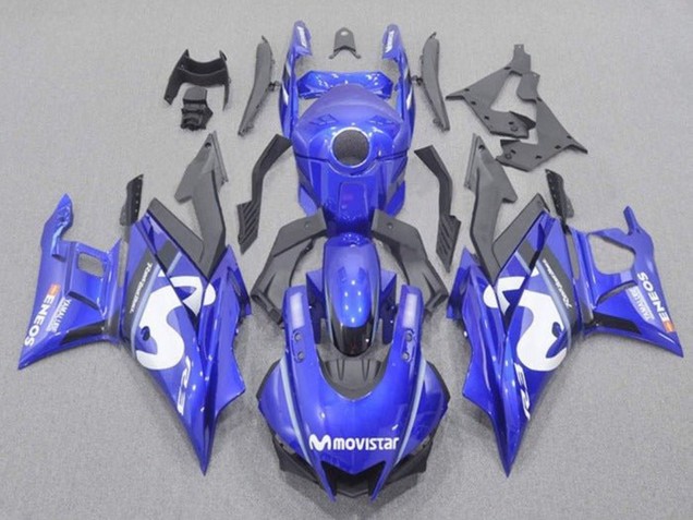 Carenagens Moto Yamaha YZF R3/R25 2019-2021 - Azul Branco Preto MoviStar