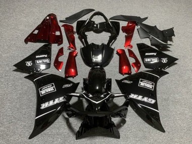 Carenagens Moto Yamaha YZF 1000 R1 2009-2011 - Preto Brilhante GYTR Vermelho