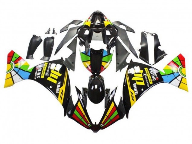 Carenagens Moto Yamaha YZF 1000 R1 2009-2011 - Preto Brilhante HP Roda das Cores