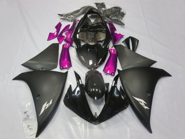 Carenagens Moto Yamaha YZF 1000 R1 2009-2011 - Preto Brilhante Preto Fosco Rosa