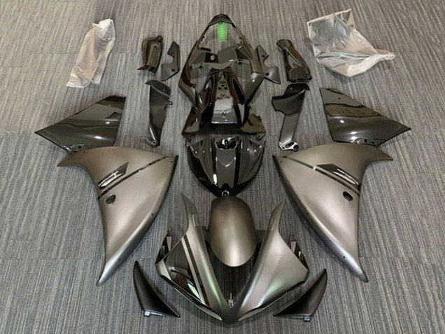 Carenagens Moto Yamaha YZF 1000 R1 2009-2011 - Preto Brilhante Cinzento Fosco