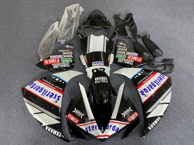 Carenagens Moto Yamaha YZF 1000 R1 2009-2011 - Branco Preto Vermelho Sterilgarda Corrida