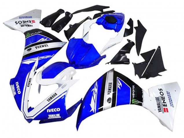 Carenagens Moto Yamaha YZF 1000 R1 2009-2011 - Branco Azul Preto Verde Monstro IVECO Yamalube ENEOS