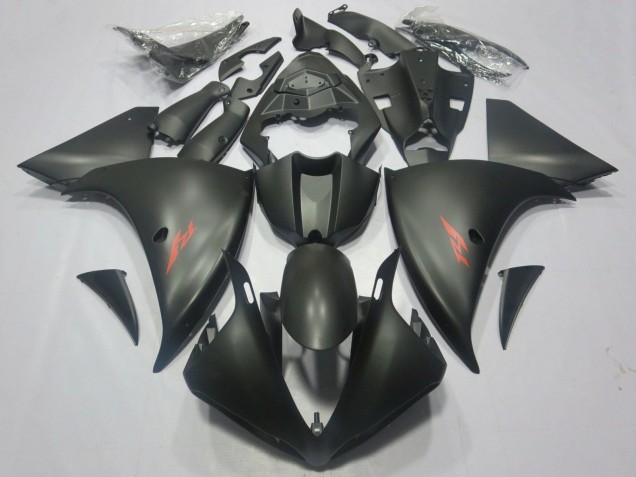 Carenagens Moto Yamaha YZF 1000 R1 2012-2014 - Preto Fosco Vermelho Decal