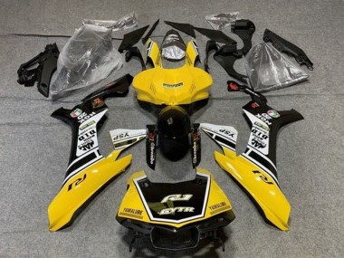 Carenagens Moto Yamaha YZF 1000 R1 2015-2019 - Amarelo Branco Preto GYTR