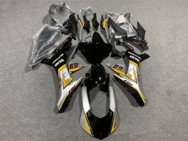 Carenagens Moto Yamaha YZF 1000 R1 2015-2019 - Prata Amarelo Preto Brilhante