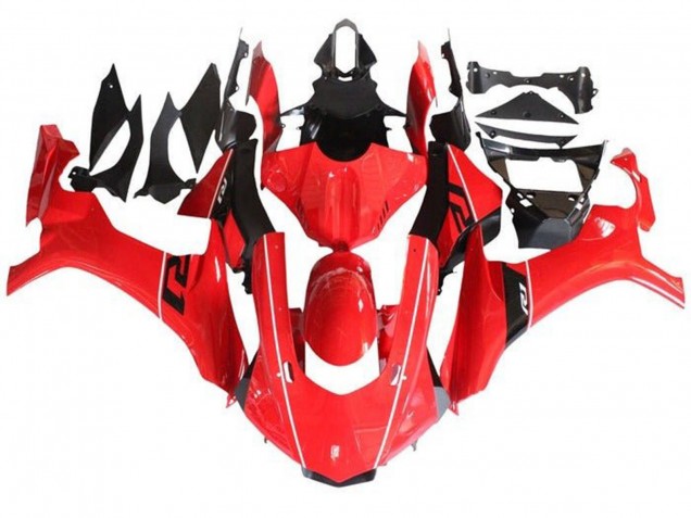 Carenagens Moto Yamaha YZF 1000 R1 2015-2019 - Vermelho Preto Branco Listra
