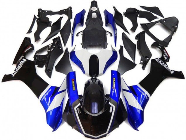 Kits Carenagem Moto Yamaha YZF 1000 R1 2015-2019 - Azul Branco Preto Brilhante