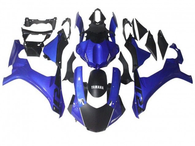 Carenagem Moto Yamaha YZF 1000 R1 2015-2019 - Azul Preto Fosco