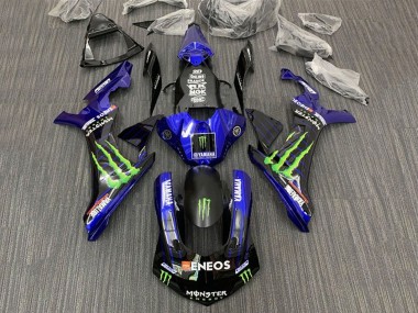 Carenagens Moto Yamaha YZF 1000 R1 2015-2019 - Azul Preto Monstro ENEOS