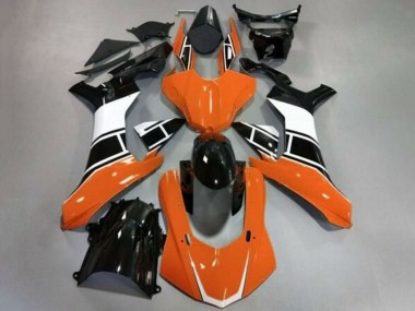 Carenagens Moto Yamaha YZF 1000 R1 2015-2019 - Branco Laranja Preto Brilhante