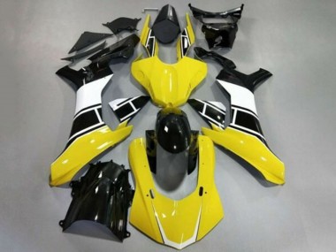Carenagem Moto Yamaha YZF 1000 R1 2015-2019 - Amarelo Branco Preto