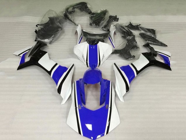 Carenagem Moto Yamaha YZF 1000 R1 2015-2019 - Branco Azul Preto
