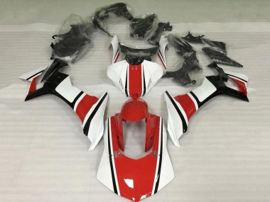 Carenagem Moto Yamaha YZF 1000 R1 2015-2019 - Branco Vermelho Preto