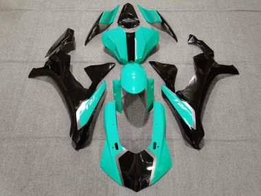 Carenagens Moto Yamaha YZF 1000 R1 2015-2019 - Turquoise Azul Preto Brilhante