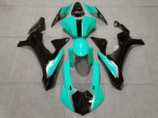 Carenagens Moto Yamaha YZF 1000 R1 2015-2019 - Turquoise Azul Preto Brilhante