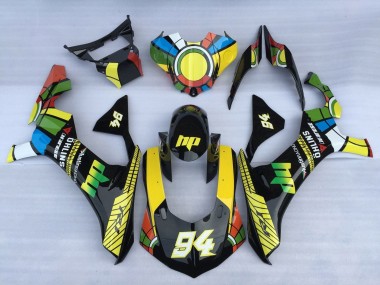 Carenagens Moto Yamaha YZF 1000 R1 2015-2019 - Branco Azul Verde Amarelo Vermelho Roda das Cores 94