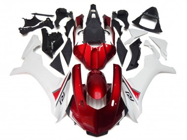 Carenagens Moto Yamaha YZF 1000 R1 2015-2019 - Branco Vermelho Preto