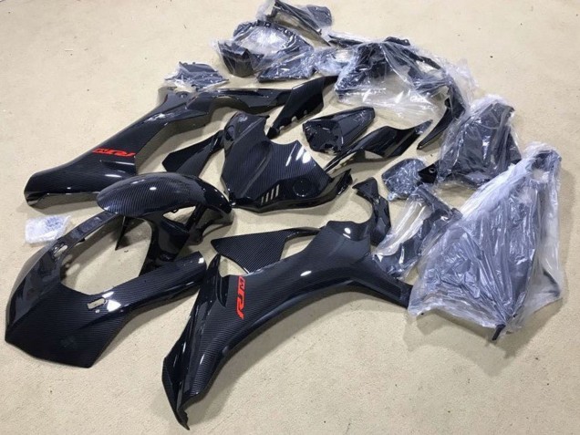 Carenagens Moto Yamaha YZF 1000 R1 2015-2019 - Falso Fibra de Carbono Vermelho Decal