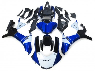 Kits Carenagem Moto Yamaha YZF 1000 R1 2020-2025 - Branco Azul Preto Brilhante