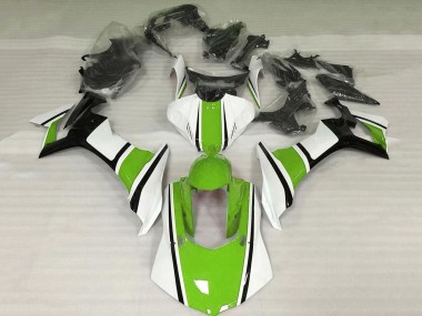 Carenagem Moto Yamaha YZF 1000 R1 2020-2025 - Branco Verde Preto Brilhante
