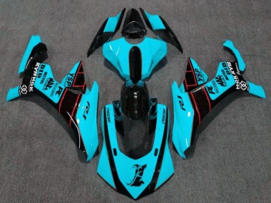 Carenagens Moto Yamaha YZF 1000 R1 2020-2025 - Turquoise Azul Vermelho Preto Brilhante