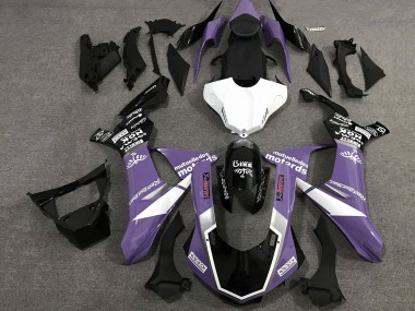 Carenagens Moto Yamaha YZF 1000 R1 2020-2025 - Roxo Branco Preto Brilhante Sam