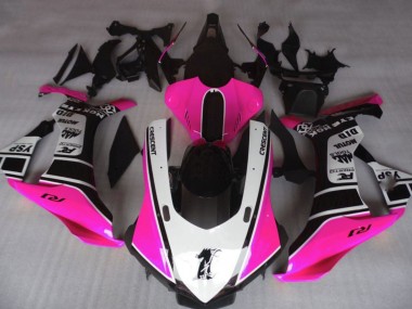 Carenagens Moto Yamaha YZF 1000 R1 2020-2025 - Rosa Branco Preto Brilhante